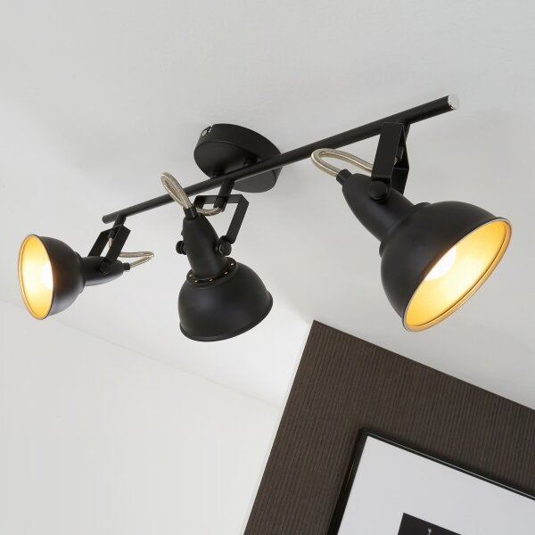 Spot 3x E14, 40W, 230V, negru