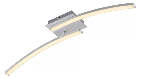 Plafonieră LED 2x 6W, 230V, 3000K, crom mat