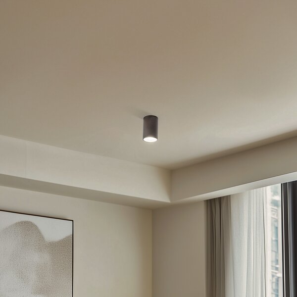 TK Lighting Downlight Top, flacără unică, maro, reglabil, Maro / Rugină, Camera de zi / sufragerie, Metal, Modern