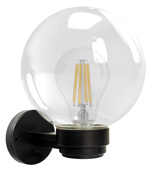 Brilagi - Aplica de perete pentru exterior HARBOR 1xE27/40W/230V IP33 negru/transparent