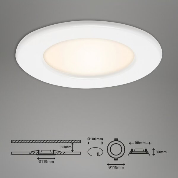 Set 3x spoturi LED încastrate pentru baie 6W/230V 3000K IP44 alb