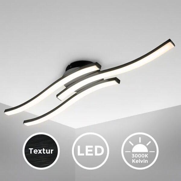 Plafonieră LED 3x6W/230V 2700K negru