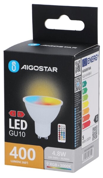 Aigostar - Bec LED RGBW dimabil GU10/4,8W/230V 3000K + telecomandă