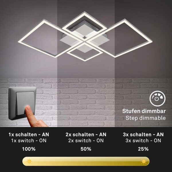 Plafonieră LED reglabilă 42W/230V/3000K crom mat
