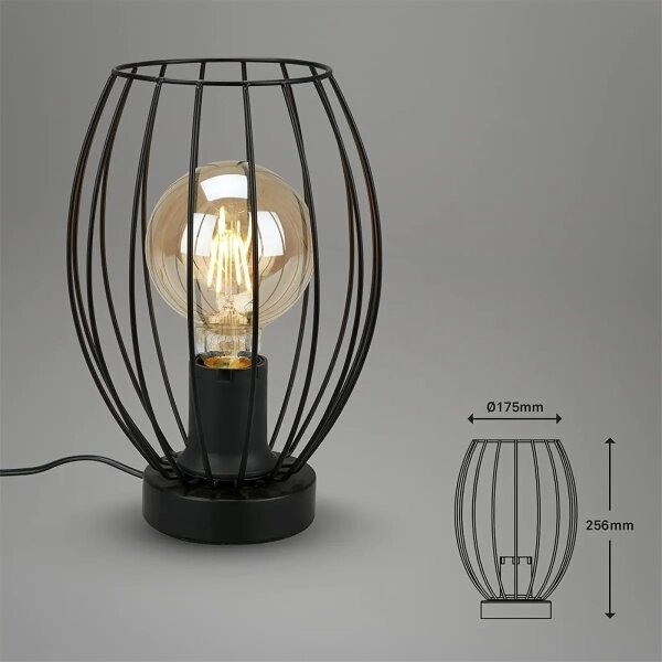 Lampă de masă 1xE27/25W/230V neagră