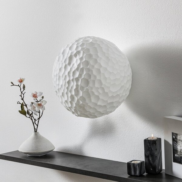Lampă de perete Artemide, Meteorite, reglabil, Alb, Camera de zi, Sticlă, Design