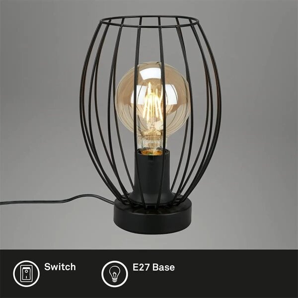 Lampă de masă 1xE27/25W/230V neagră