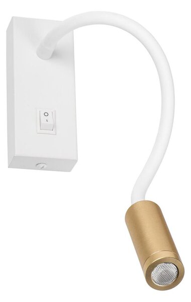 Kanlux 32518 - Lampă flexibilă LED TONIL, 3,3W/230V, alb/auriu
