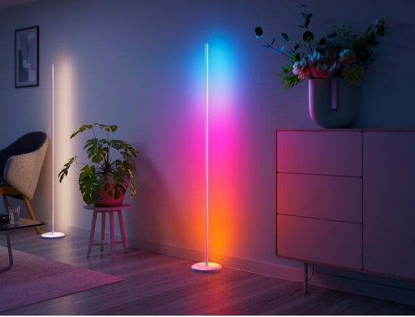 Nanoleaf NL7204K0201A070-LEDRGBW Lampă de podea dimabilă LED RGBW 22W/230V 2200-6500K Wi-Fi albă