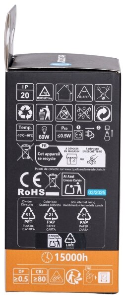 Aigostar - Bec LED RGBW dimabil A60, soclu E27, 8W, 230V, 3000K, cu telecomandă