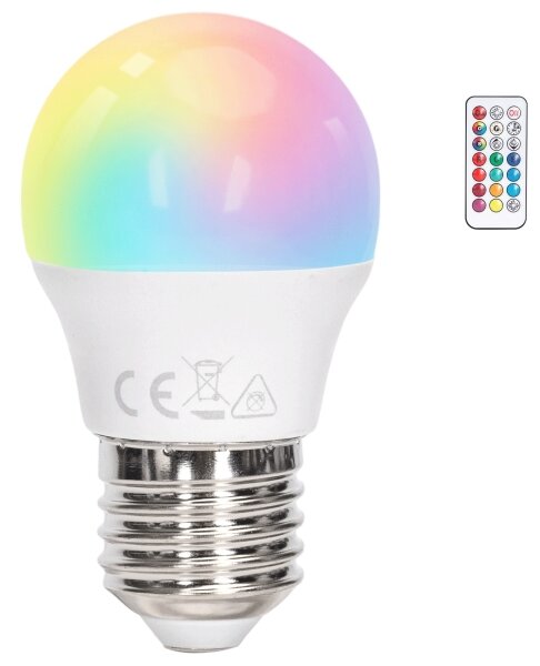 Aigostar - Bec LED RGBW dimabil G45 E27/6W/230V 3000K + telecomandă
