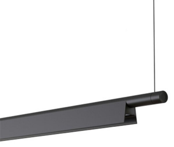 Luceplan Compendium - Suspensie cu LED, negru, reglabil, Negru, Camera de zi / sufragerie, Metal, Design