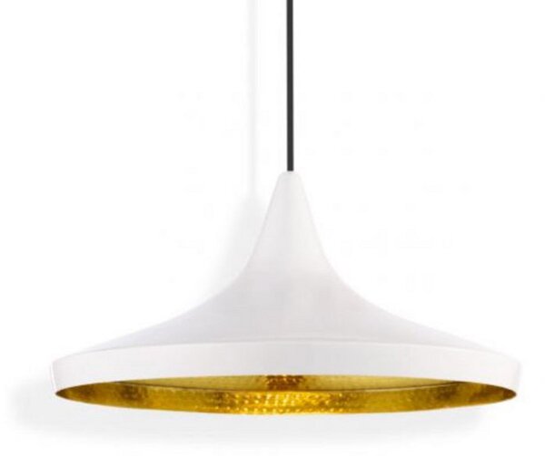 Tom Dixon Beat Wide lampă suspendată LED, alb, reglabil, Alb, Camera de zi / sufragerie, Metal, Design