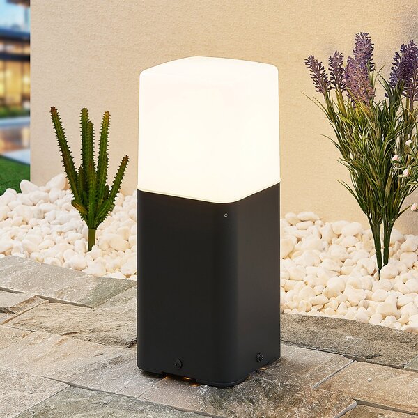 Lucande Obuna lampă cu soclu, înălțime 30 cm, reglabil, Negru, Metal, Modern