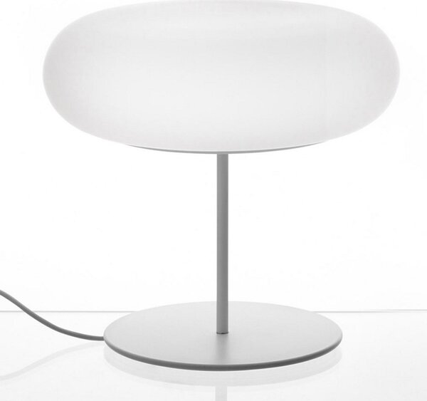 Artemide Itka lampă de masă Ø 35 cm cu picior, Alb, Camera de zi / sufragerie, Sticlă, Modern