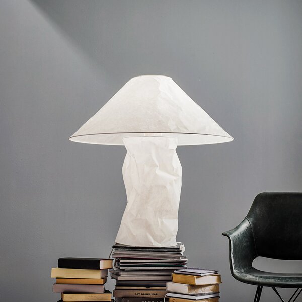 Ingo Maurer Lampampe lampă masă hârtie japoneză, Alb, Camera de zi / sufragerie, Hârtie / Carton, Design