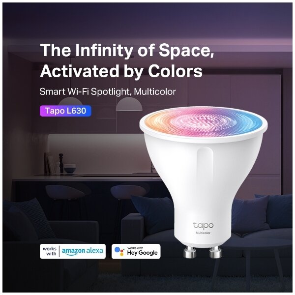 Bec LED RGBW reglabil GU10/3,7W/230V 2200-6500K Wi-Fi - TP-Link