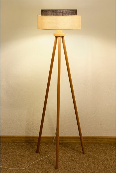 Brilagi - Lampadar LED Boho Style 1xE27/15W/230V crem/maro