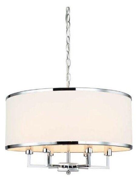 Open Design OR80216 - Candelabru suspendat pe lanț CASA 6xE14/15W/230V crem/crom lucios