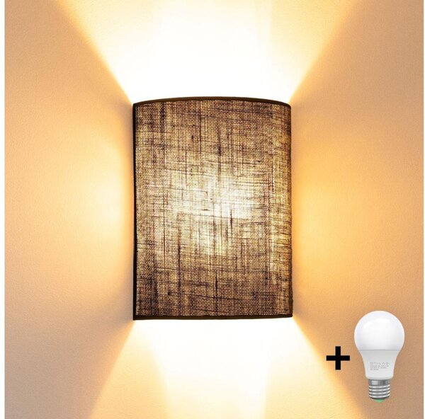 Brilagi - Aplică de perete LED BOHO STYLE 1xE27/15W/230V maro
