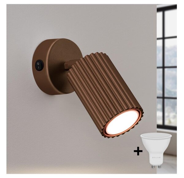 Brilagi - Aplica spot de perete LED CRESTO 1x GU10/10W/230V, maro
