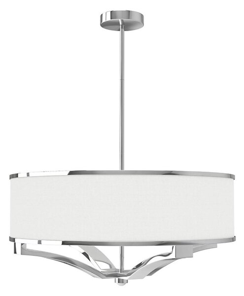 Open Design OR84801 - Lustră pe tijă GERDO, 4xE27/12W/230V, crom lucios/alb