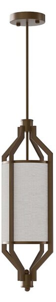 Pendul pe tijă ZUNDO 1xE27/15W/230V maro/bej - Open Design OR85877