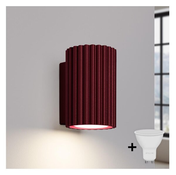 Brilagi - Aplica LED de perete CRESTO, 1x GU10, 10W, 230V, diam. 10 cm, burgund