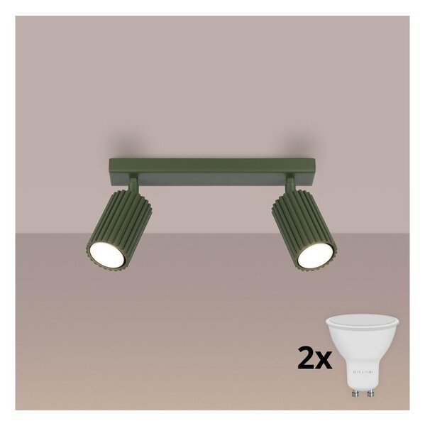 Brilagi - Spot LED CRESTO, 2x GU10/10W/230V, verde