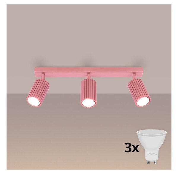 Brilagi - Spot LED CRESTO 3x GU10, 10 W, 230 V, roz