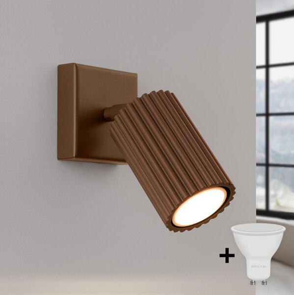 Brilagi - Aplica spot LED de perete CRESTO 1xGU10/10W/230V, maro