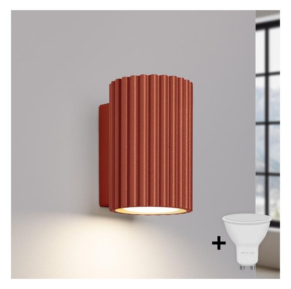 Brilagi - Aplică de perete LED CRESTO 1xGU10/10W/230V 10 cm roșu