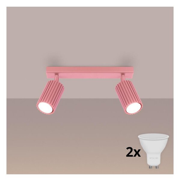 Brilagi - Spot LED CRESTO, 2x GU10, 10W, 230V, roz
