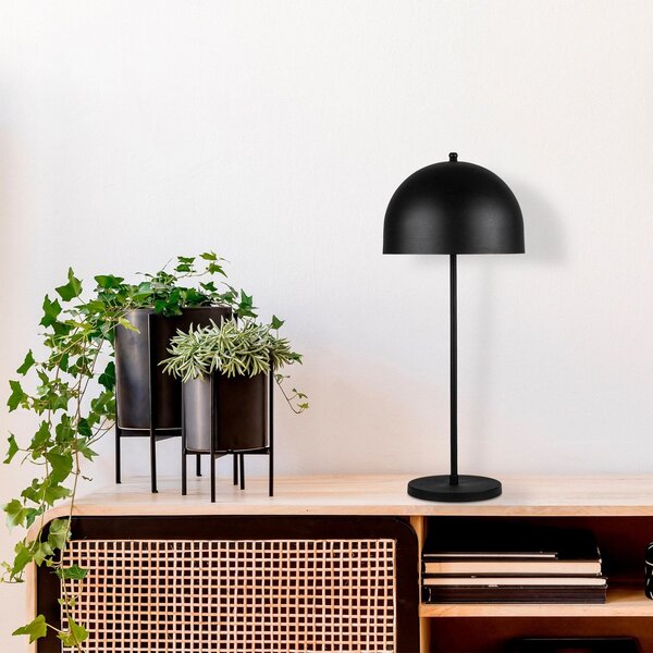 Opviq Lampa de masă Can NT-135, negru, metal, înălțime 58 cm, Negru, Camera de zi / sufragerie, Metal