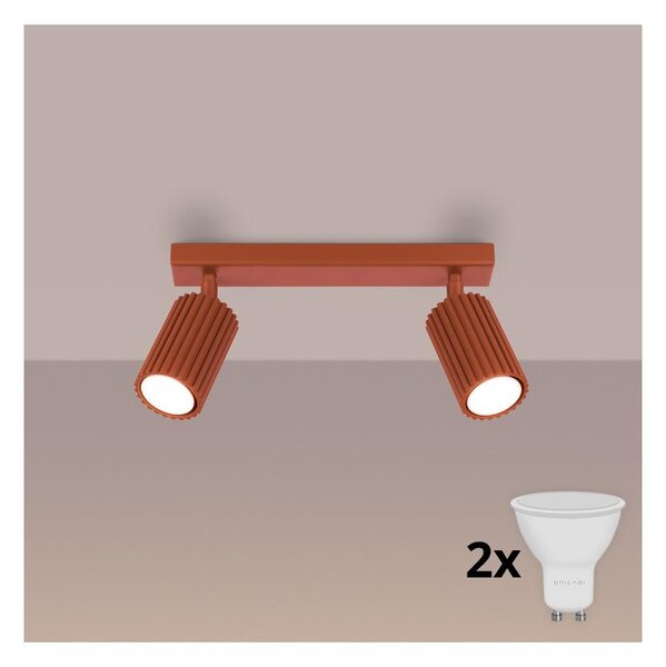 Brilagi - Spot LED CRESTO 2xGU10/10W/230V roșu