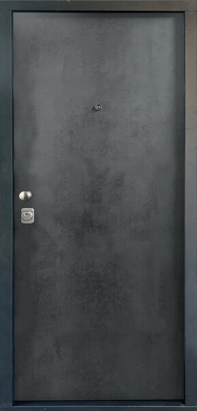 Usa metalica de intrare in apartament bicolora antiefractie RC3 - Culoare Ciment Inchis Alb