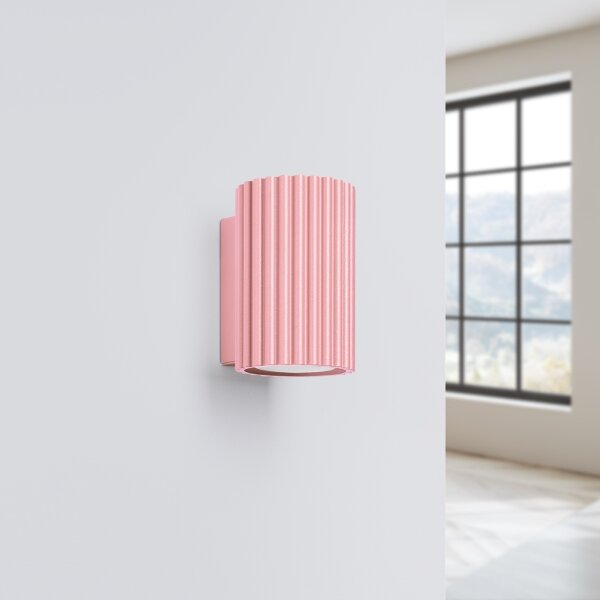 Brilagi - Aplica de perete LED CRESTO 1xGU10/10W/230V 10 cm roz