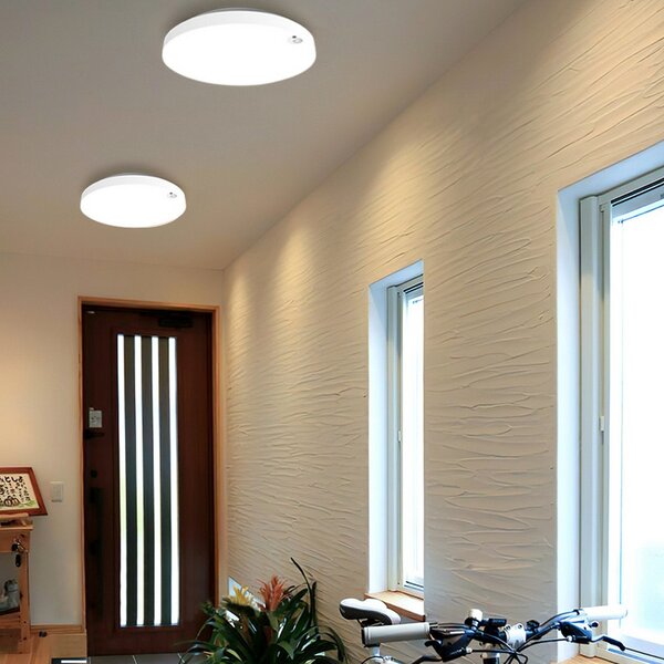 Heitronic Plafonieră cu LED Allrounder 2, 3000K, senzor, Alb, Hol, Plastic