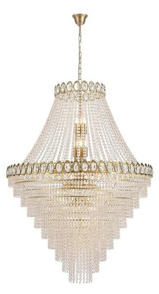 Searchlight 1711-102SB - Candelabru cu lanț LOUIS PHILLIPE, 28 x E14, 60W, 230V