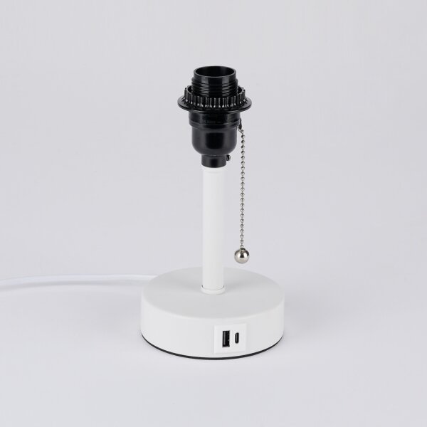 Brilagi - Lampă de birou TABLON 1xE27/25W/230V cu port USB, albă