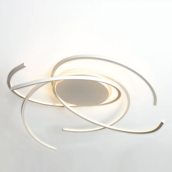 Escale Space - plafonieră LED, 55 cm, alb, reglabil, Alb, Camera de zi / sufragerie, Metal, Design