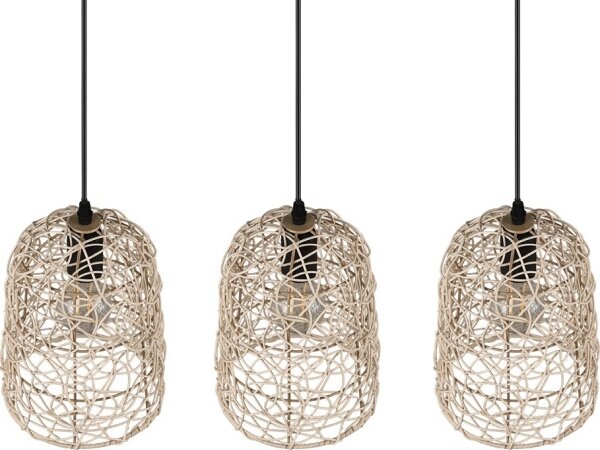 Reality - Lustră suspendată pe cablu LOVIS, 3xE27/40W/230V, negru
