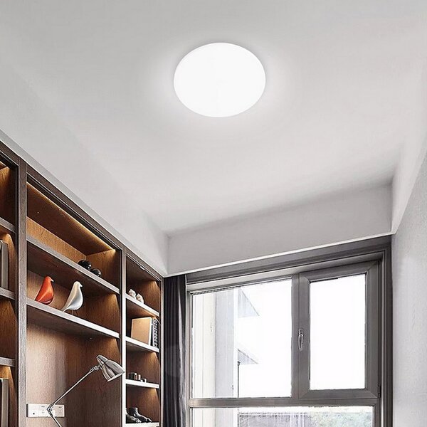 Heitronic Plafonieră LED Allrounder 2, 3000K, Alb, Hol, Plastic