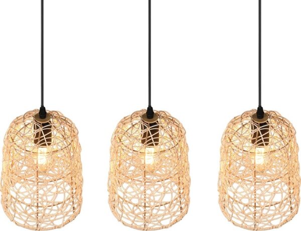 Reality - Lustră suspendată pe cablu LOVIS, 3xE27/40W/230V, negru