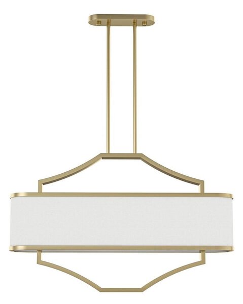 Open Design OR84856 - Lustră cu tijă GERDO OVALE 6xE14/12W/230V alamă/alb