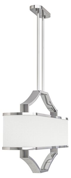 Open Design OR84849 - Lustră pe tijă GERDO OVALE 6xE14/12W/230V crom lucios/alb