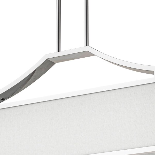 Open Design OR84849 - Lustră pe tijă GERDO OVALE 6xE14/12W/230V crom lucios/alb