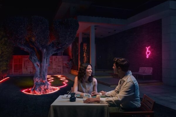 Philips Hue NEON bandă LED RGBW dimabilă pentru exterior, 10 m, 30 W, 230 V, 2200-6500 K, IP67