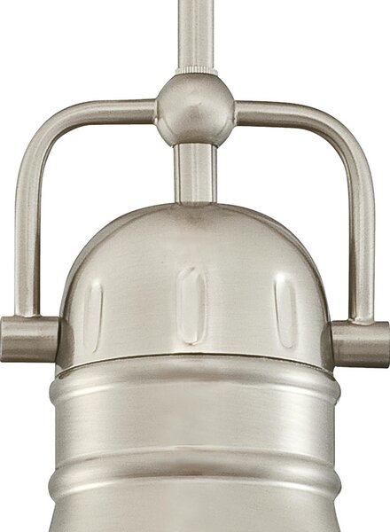 Westinghouse Lampă suspendată Boswell, culoare nichel periat, reglabil, Metalic, Camera de zi / sufragerie, Metal, Vintage