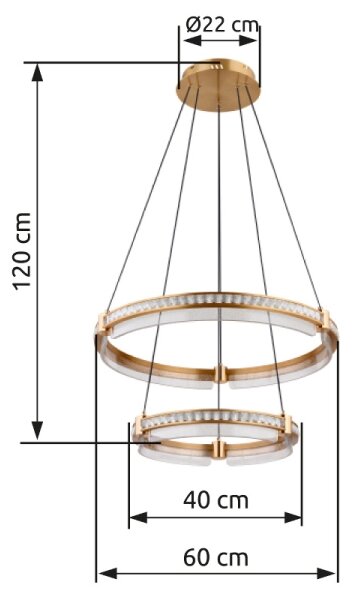 Globo 67196-78H - Lustr LED reglabil BLONDIE LED/78W/230V cu DO